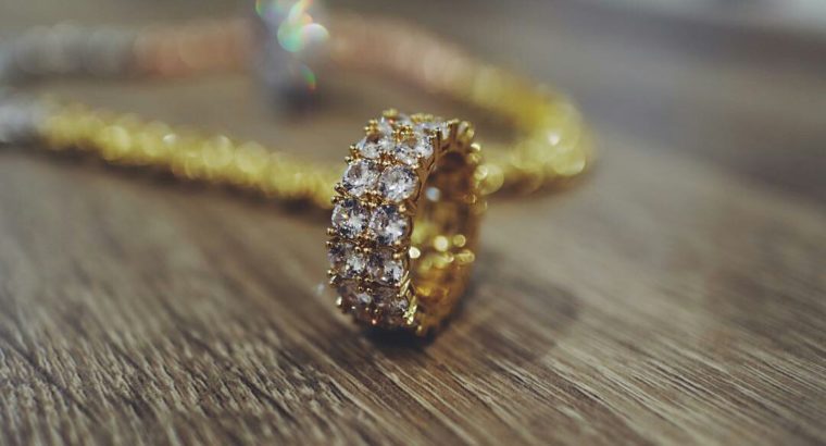 Iced Two Row Solitaire AAA Cubic Zirconia Rings