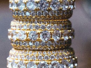 Round Iced Out CZ Stones Rings-hip Hop/Punk Style