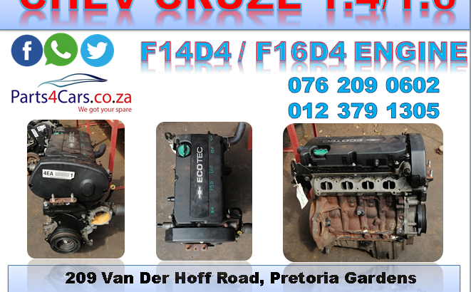 CHEV CRUZE USED (F14D4 / F16D4) ENGINE FOR SALE