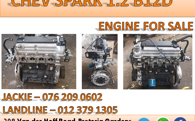 CHEVROLET SPARK 1.2 USED B12D ENGINE FOR SALE