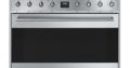Smeg 90cm Silver Stainless Steel 6 Burner Gas Hob/Electric Stove