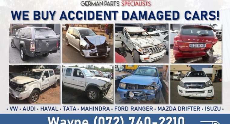WE BUY ACCIDENT DAMAGED CARS!
