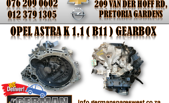 OPEL ASTRA K USED ( B11) GEARBOX FOR SALE