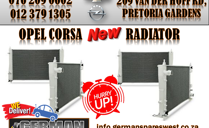 OPEL CORSA NEW RADIATOR FOR SALE