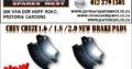 CHEV CRUZE 1.6 / 1.8 / 2.0 NEW BRAKE PADS FOR SALE
