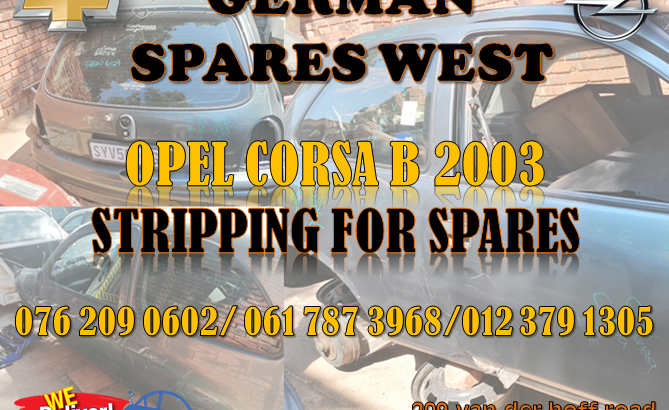 2003 OPEL CORSA B STRIPPING FOR SPARES