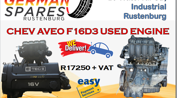 CHEV AVEO F16D3 USED ENGINE FOR SALE!!!