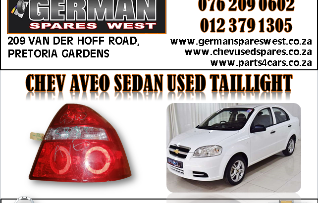 CHEV AVEO SEDAN USED TAILLIGHT