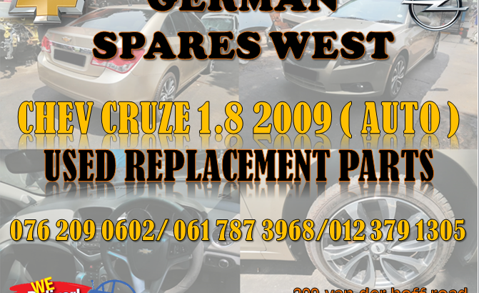 CHEV CRUZE 1.8 ( AUTO) USED REPLACEMENT PARTS