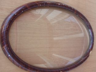 Antique Oval Bubble Glass Frame