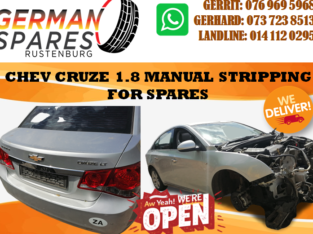 CHEV CRUZE 1.8 MANUAL STRIPPING FOR SPARES!!!