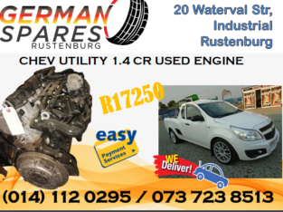 CHEV UTILITY 1.4 CR USED ENGINE FOR SALE!!!