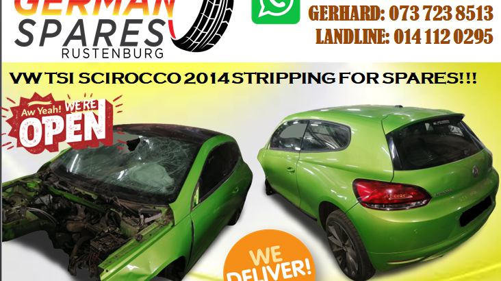 VW SCIROCCO 2014 STRIPPING FOR SPARES!!!