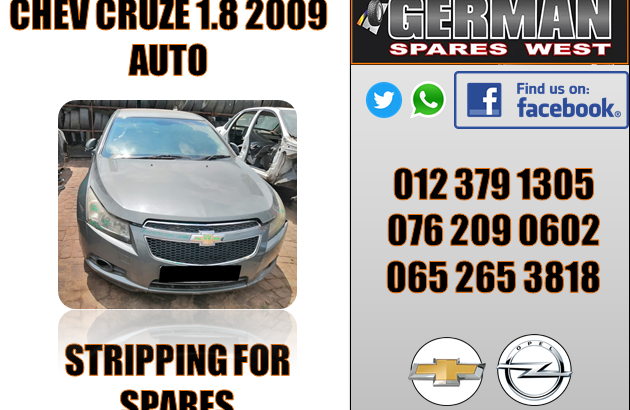 CHEV CRUZE 1.8 2009 STRIPPING FOR SPARES