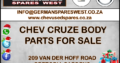 CHEV CRUZE BODY PARTS FOR SALE