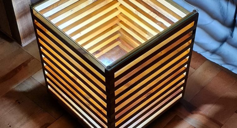 Reclaimed Oregon Pine Glow Side Table