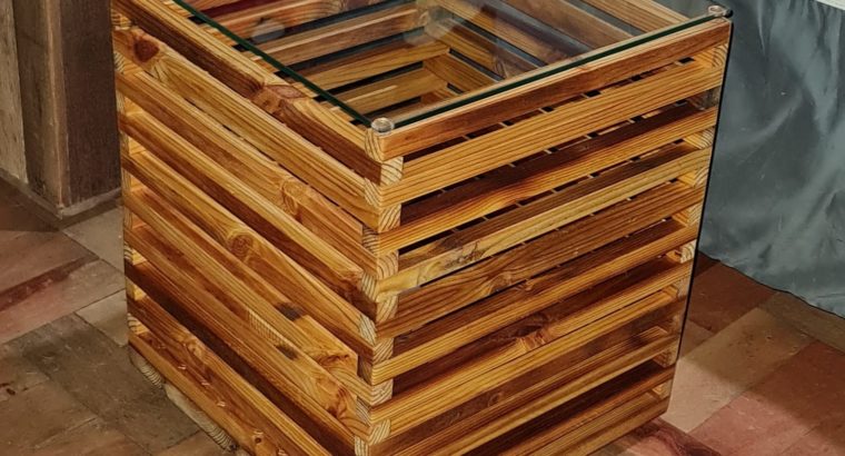 Reclaimed Oregon Pine Glow Side Table