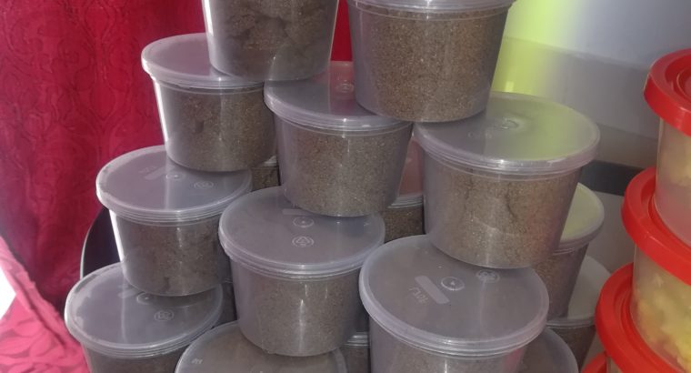 Combo of Chebe Powder, Karkar oil and Unrefined Shea butter.
