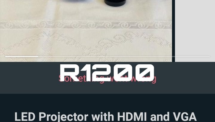 Projectors for sale From R1200 to R2600