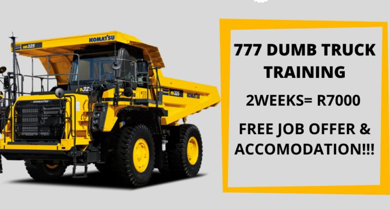 LEARN HOW TO OPERATE A 777 DUMB TRUCK WITH US 0679549182