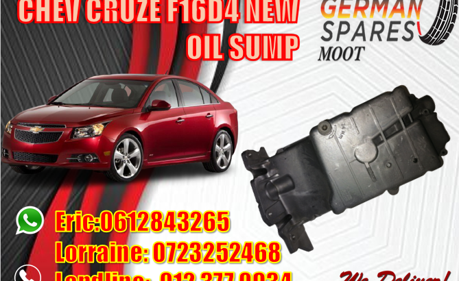 CHEV CRUZE F16D4 NEW OIL SUMP FOR SALE