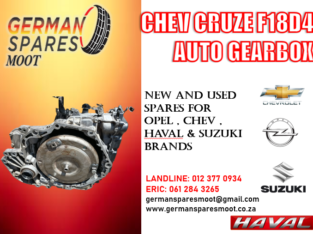 CHEV CRUZE F18 AUTO GEARBOX FOR SALE