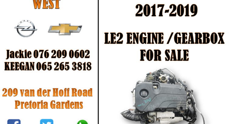 CHEV CRUZE 1.4 (2017-2019) USED LE2 ENGINE / GEARBOX FOR SALE