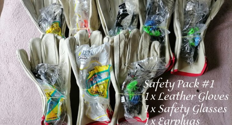 Safety harnesses and starter P.P.E. – safety packs and gloves