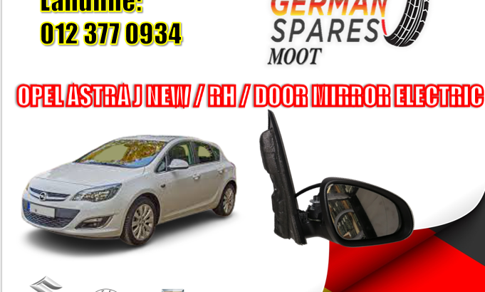 OPEL ASTRA J/ RIGHT SIDE / NEW / ELECTRICAL / DOOR MIRROR
