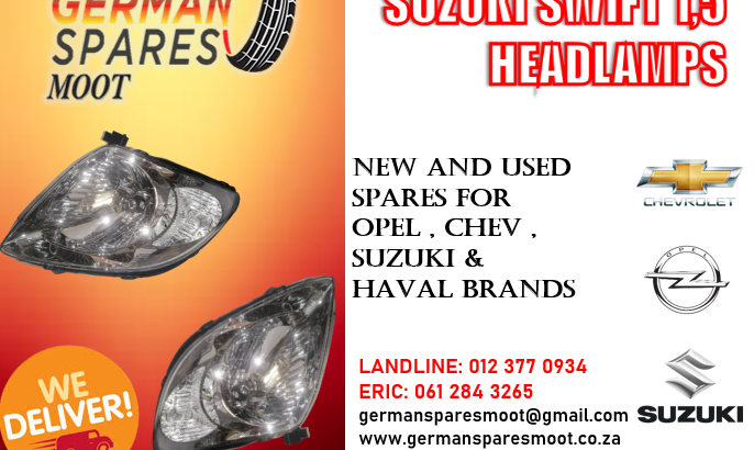 SUZUKI SWIFT – NEW HEADLAMPS FOR SALE