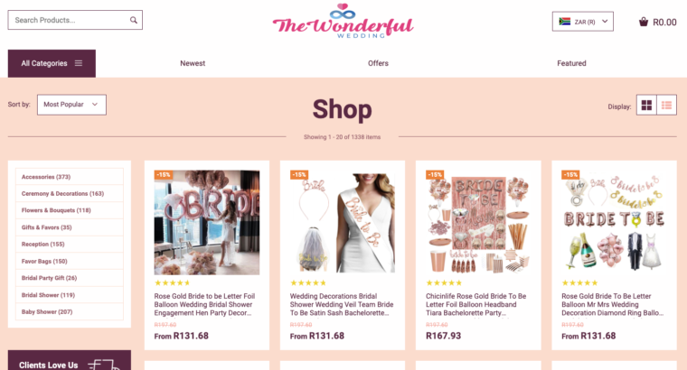 Your Own Store in 24HOURS!! TheWonderfulWedding | 1250+ Products