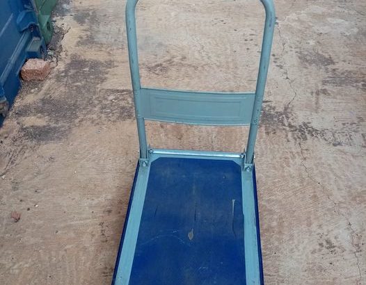 Heavy Steel Folding Trolley – (White + Blue) ON SALE!!!
