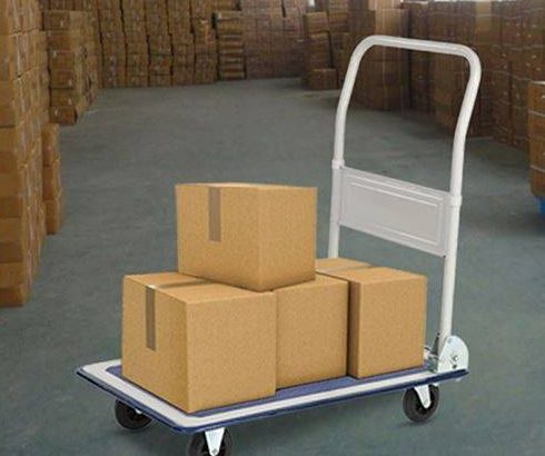 Heavy Steel Folding Trolley – (White + Blue) ON SALE!!!