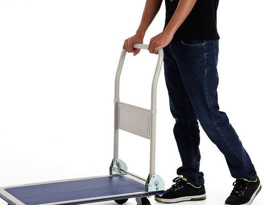 Heavy Steel Folding Trolley – (White + Blue) ON SALE!!!