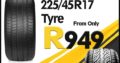 Get 225/45R17 Tyre From ONLY R949 at Wheel Wise!