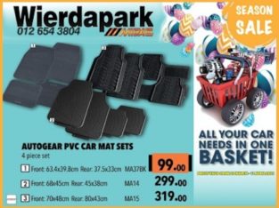 Get Autogear PVC Car Mat Sets at these low prices!