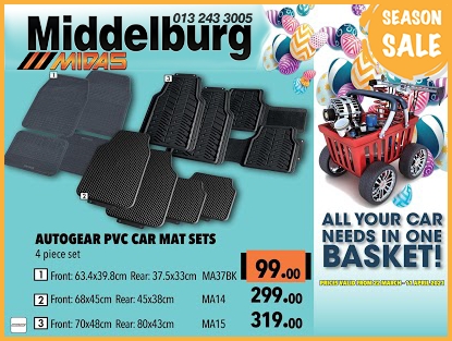 Easter SALE at Middelburg Midas -Sparesworld