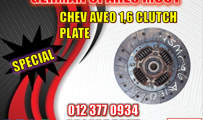 CHEV AVEO 1.6 CLUTCH PLATE NEW PART AVAILABLE