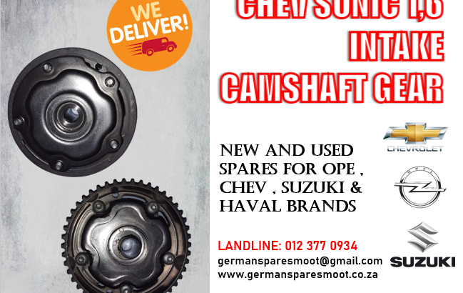 CHEV SONIC 1.6 – INTAKE CAMSHAFT GEAR AVAILABLE