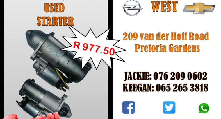 CRUZE ( F18D4 ) USED STARTER FOR SALE – SPECIAL – R 977.50