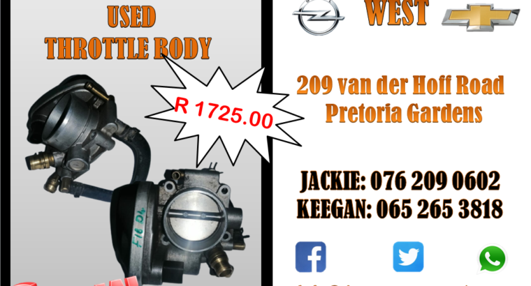 CRUZE ( F18D4 ) USED THROTTLE BODY FOR SALE – SPECIAL – R 1725.00