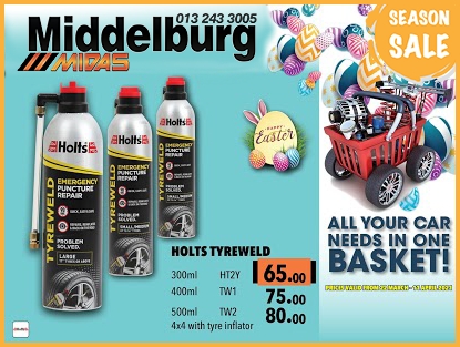 Easter SALE at Middelburg Midas -Sparesworld