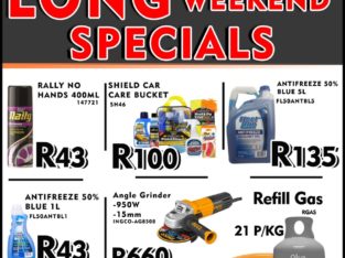 𝐋𝐨𝐧𝐠 𝐖𝐞𝐞𝐤𝐞𝐧𝐝 𝐒𝐩𝐞𝐜𝐢𝐚𝐥𝐬 now on at Midas Witbank!