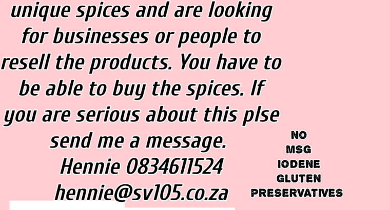Pure Spices, No MSG, IODENE, GLUTEN or PRESERVATIVES. All purpose