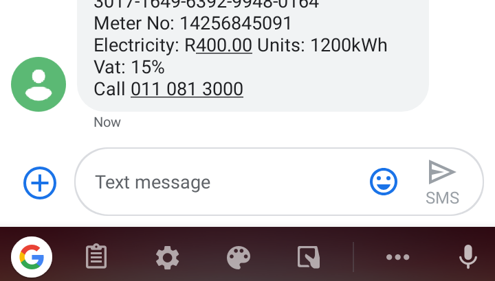 Prepaid electricity available