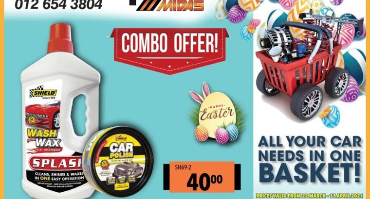 Shield 1L Splash Car Shampoo PLUS 50ml Car Polish ONLY R40