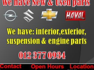 NEW AND USED SPARE PARTS AVAILABLE