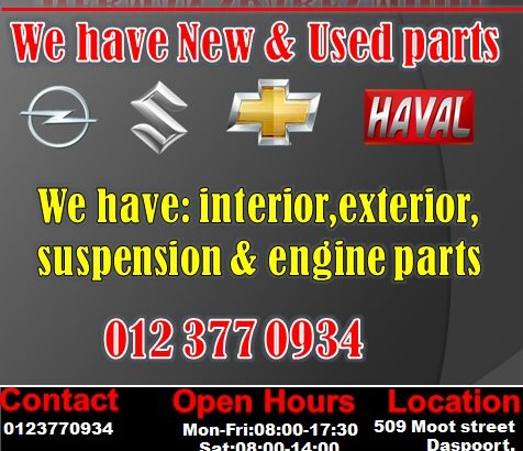 NEW AND USED SPARE PARTS AVAILABLE