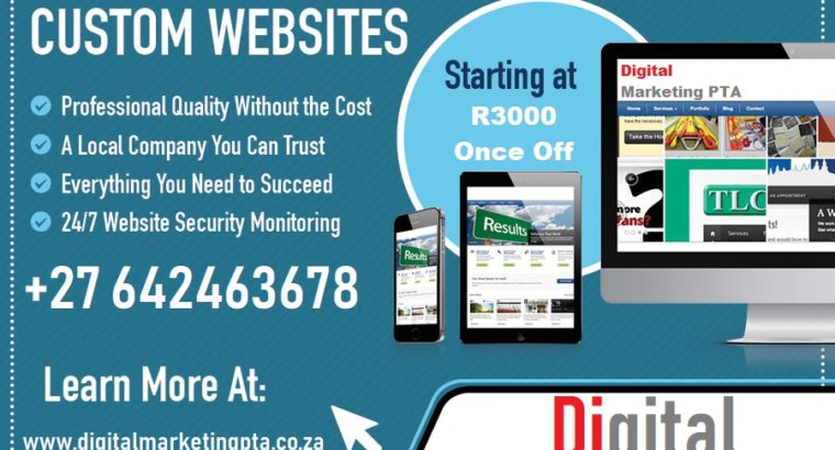 Web Design from R3000 | Website Design Pretori, Website Design Mi