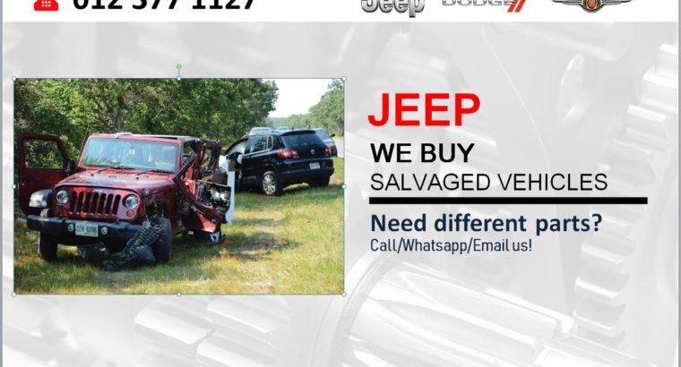 WE BUY JEEP SALVAGED VEHICLES